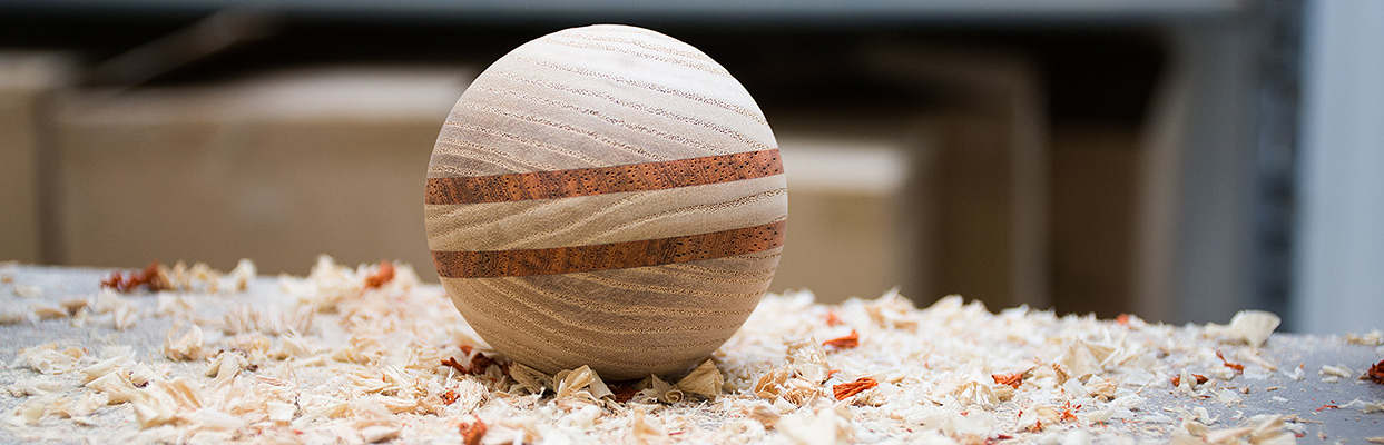 custom turned wood element