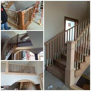 Stair Parts - installation of square newel and balusters