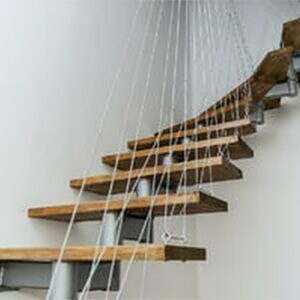 Stair Parts- floating wood stair treads