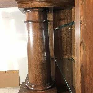 Custom turned wood bar column